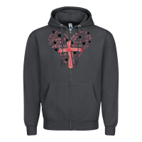 Smoke retro christian valentine Zipper Hoodie - MaliasSmallBusiness