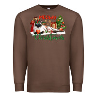 Chestnut siamese cat meowy christmas Premium Sweatshirt - LillyAllenDesigns
