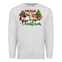 Dove Grey siamese cat meowy christmas Premium Sweatshirt - LillyAllenDesigns
