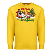 Lemon siamese cat meowy christmas Premium Sweatshirt - LillyAllenDesigns
