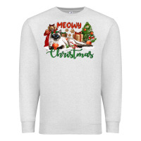 Oatmeal Heather siamese cat meowy christmas Premium Sweatshirt - LillyAllenDesigns