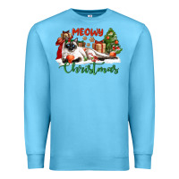 Ocean Blue siamese cat meowy christmas Premium Sweatshirt - LillyAllenDesigns