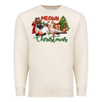Sandshell siamese cat meowy christmas Premium Sweatshirt - LillyAllenDesigns