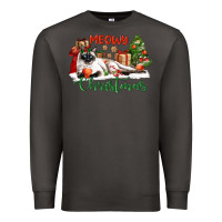Smoke siamese cat meowy christmas Premium Sweatshirt - LillyAllenDesigns