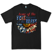Black home of the free because of the brave sunflower bi Premium Tee - texasbilliewilder