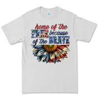 Dove Grey home of the free because of the brave sunflower bi Premium Tee - texasbilliewilder