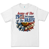 White home of the free because of the brave sunflower bi Premium Tee - texasbilliewilder