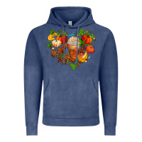 Vintage Denim fall pumpkin heart Vintage Hoodie - AdoDesignShop