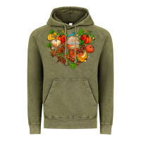 Vintage Olive fall pumpkin heart Vintage Hoodie - AdoDesignShop