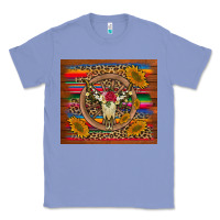 Colony Blue serape sunflowers bull skull background Classic Tee - Artiststas