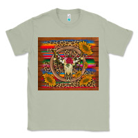 Matcha serape sunflowers bull skull background Classic Tee - Artiststas