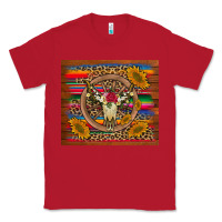 Red serape sunflowers bull skull background Classic Tee - Artiststas