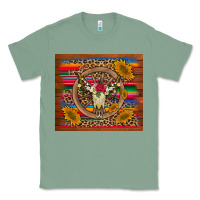 Sage serape sunflowers bull skull background Classic Tee - Artiststas