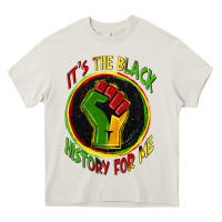 Cream it's the black history for me Heavy Core Tee - Zillion Design Studio