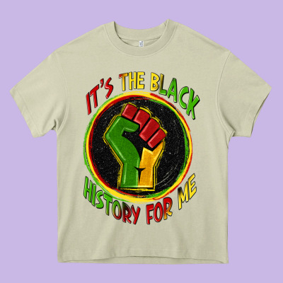 It's The Black History For Me Heavy Core Tee Designed By Zillion Design Studio