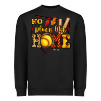 Black no place like home softball Heavyweight Sweatshirt - Jasminsmagicworld