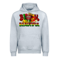 Heather Grey black and beautiful Urban Hoodie - CowGirlArtShop