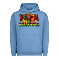 Pigment Pebble Blue black and beautiful Urban Hoodie - CowGirlArtShop
