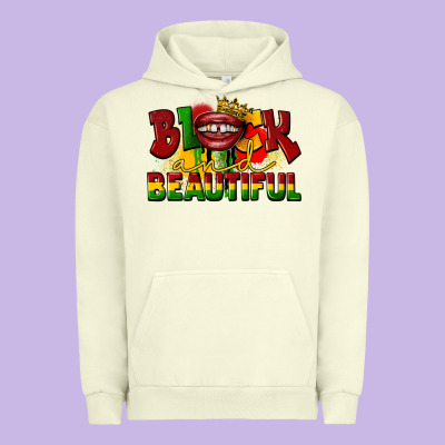 Black And Beautiful Urban Hoodie Designed By Cowgirlartshop