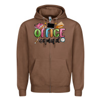 Chestnut office squad Zipper Hoodie - MaliasSmallBusiness