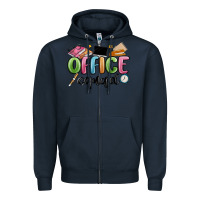 Navy office squad Zipper Hoodie - MaliasSmallBusiness