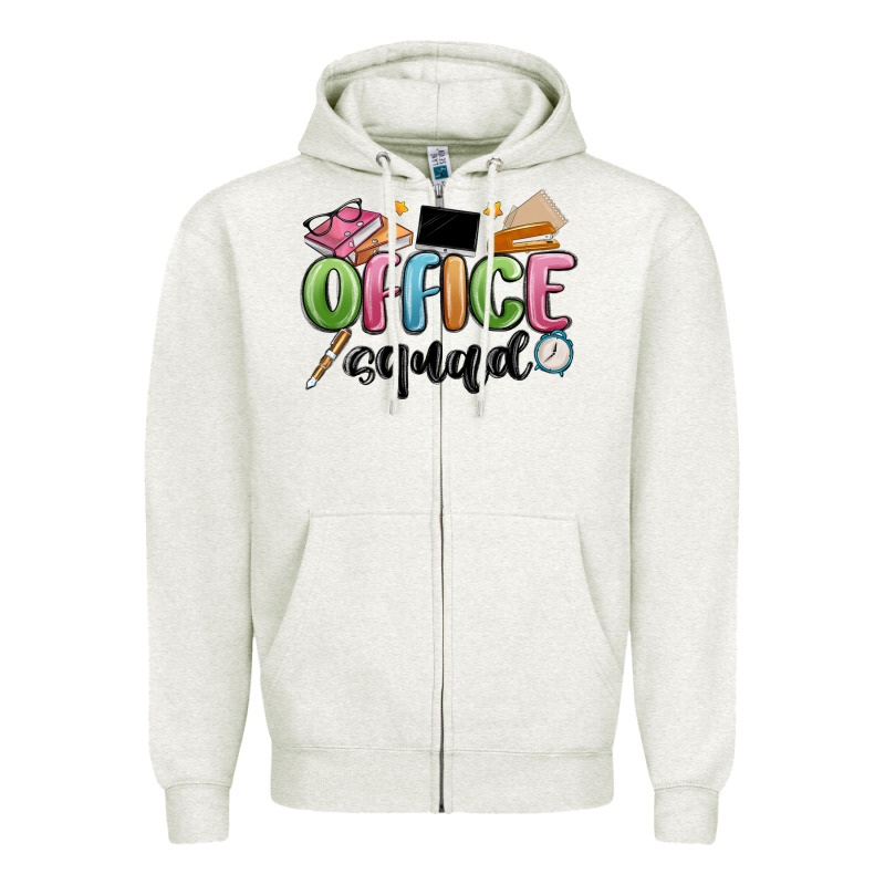 Office Squad Zipper Hoodie by MaliasSmallBusiness | Teevron