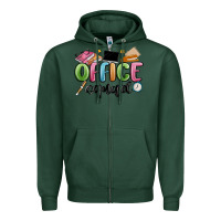 Sports Green office squad Zipper Hoodie - MaliasSmallBusiness