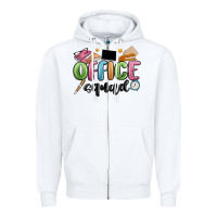 White office squad Zipper Hoodie - MaliasSmallBusiness