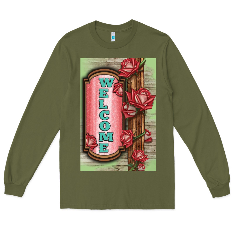 Western Red Roses Welcome Long Sleeve Tee by LillyAllenDesigns | Teevron
