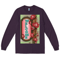 Plum Western Red Roses Welcome Long Sleeve Tee - LillyAllenDesigns