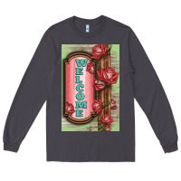 Smoke Western Red Roses Welcome Long Sleeve Tee - LillyAllenDesigns