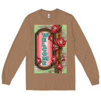 Toasted Coconut Western Red Roses Welcome Long Sleeve Tee - LillyAllenDesigns