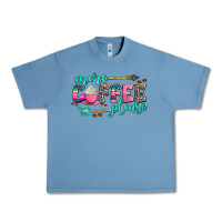 Pebble Blue more coffee please Urban Heavy Tee - AdoDesignShop
