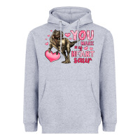 Heather Grey you make my heart saur Heavyweight Hoodie - LillyAllenDesigns