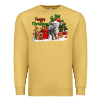 Antique Gold happy christmas southdown baby sheep Premium Sweatshirt - LillyAllenDesigns