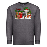Charcoal Heather happy christmas southdown baby sheep Premium Sweatshirt - LillyAllenDesigns