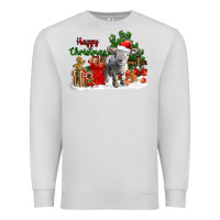 Dove Grey happy christmas southdown baby sheep Premium Sweatshirt - LillyAllenDesigns