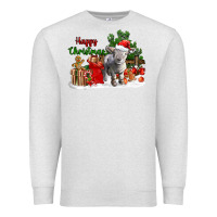 Oatmeal Heather happy christmas southdown baby sheep Premium Sweatshirt - LillyAllenDesigns