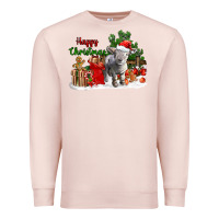 Pale Pink happy christmas southdown baby sheep Premium Sweatshirt - LillyAllenDesigns
