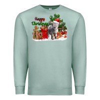 Seafoam happy christmas southdown baby sheep Premium Sweatshirt - LillyAllenDesigns
