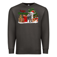 Smoke happy christmas southdown baby sheep Premium Sweatshirt - LillyAllenDesigns