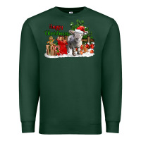 Sports Green happy christmas southdown baby sheep Premium Sweatshirt - LillyAllenDesigns