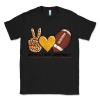 Black peace love football Classic Tee - AdoDesignShop