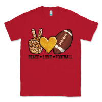 Red peace love football Classic Tee - AdoDesignShop