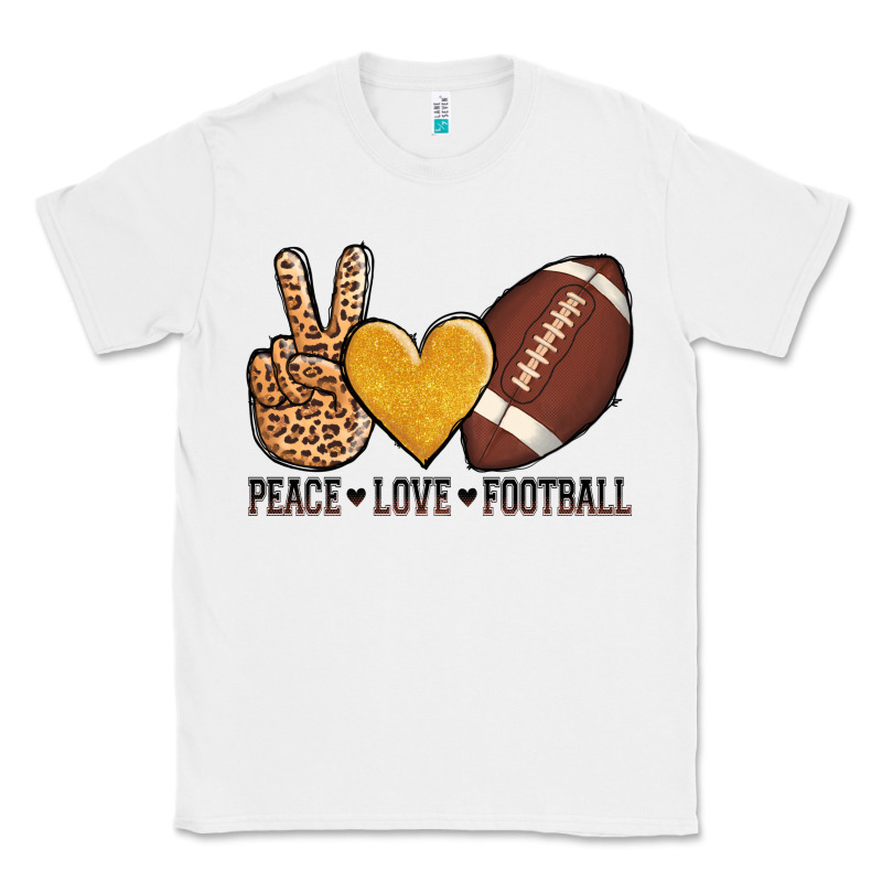 Peace Love Football Classic Tee by AdoDesignShop | Teevron