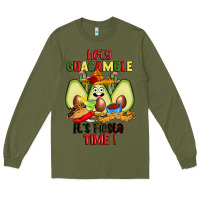Army Green holy guacamole its fiesta time Long Sleeve Tee - JahusDesignShop