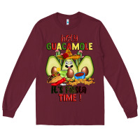 Burgundy holy guacamole its fiesta time Long Sleeve Tee - JahusDesignShop