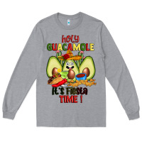 Heather Grey holy guacamole its fiesta time Long Sleeve Tee - JahusDesignShop