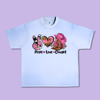 Peace Love  Cowgirl Urban Heavy Tee Designed By Adodesignshop