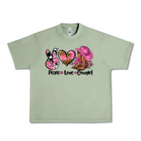 Oil Green peace love  cowgirl Urban Heavy Tee - AdoDesignShop